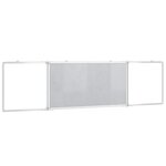 vidaXL Tableau blanc magnétique pliable 200x50x1 7 cm aluminium