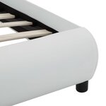 vidaXL Cadre de lit avec LED Blanc Similicuir 100 x 200 cm