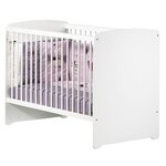 Lit bébé 120 x 60 - 3 positions - Blanc