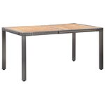 vidaXL Ensemble à manger d'extérieur 7Pièces coussins Résine tressée Gris