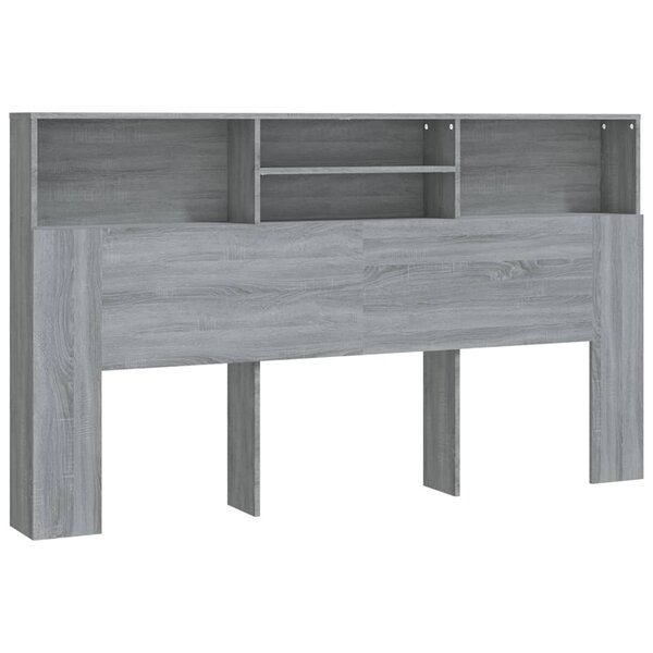 vidaXL Armoire de tête de lit Sonoma gris 180x19x103 5 cm