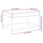 vidaXL Table basse avec LED infini chêne marron 70x50x41 cm