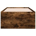vidaXL Lit de jour et tiroirs chêne fumé 100x200 cm bois d'ingénierie