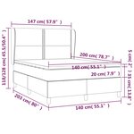 vidaXL Sommier à lattes de lit avec matelas Blanc 140x200cm Similicuir