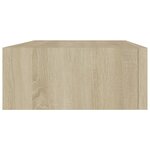 vidaXL Étagères à tiroirs murales 2 Pièces chêne 40x23 5x10 cm MDF