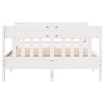 vidaXL Cadre de lit sans matelas blanc 160x200 cm bois de pin massif