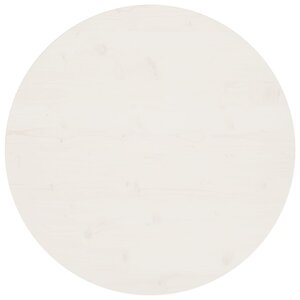 vidaXL Dessus de table Blanc Ø80x2 5 cm Bois de pin massif