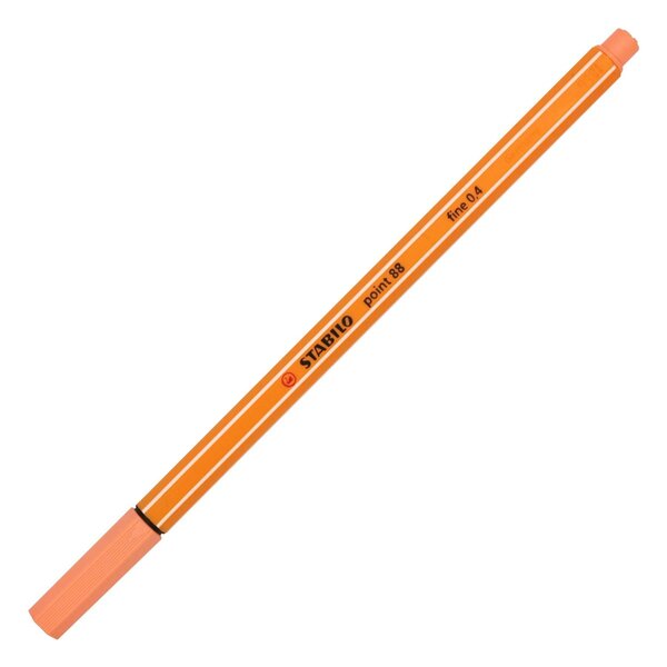 Stylo-feutre point 88 pointe fine 0 4 mm abricot x 10 stabilo