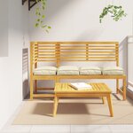 vidaXL Coussins de palette pour siège 4 Pièces Crème 40x40x8 cm Tissu Oxford