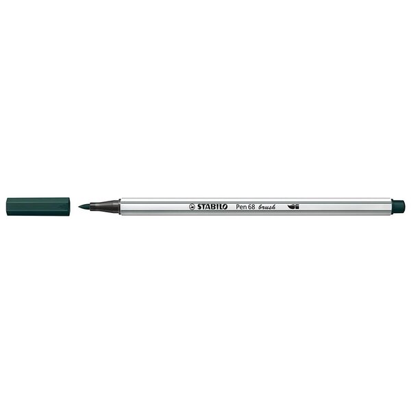 Feutre pinceau pen 68 brush  vert sapin stabilo