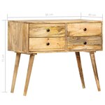 vidaXL Buffet 85 x 40 x 71 cm Bois de manguier massif