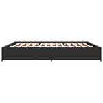 vidaXL Cadre de lit sans matelas noir 200x200 cm