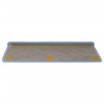 vidaXL Tapis d'escalier autocollants 15 Pièces 65x21x4 cm Bleu