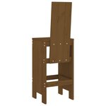 vidaXL Tabourets 2 Pièces marron miel 40x42x120 cm bois massif de pin