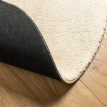 vidaXL Tapis HUARTE à poils courts doux et lavable crème Ø 160 cm