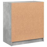 vidaXL Armoire latérale avec portes en verre gris béton 68x37x75 5 cm