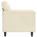 vidaXL Fauteuil Crème 60 cm Similicuir