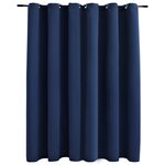 vidaXL Rideau occultant avec anneaux en métal Bleu 290x245 cm
