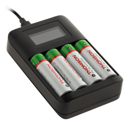 Chargeur USB pour piles AA et AAA (fournies) - Thomson - La Poste