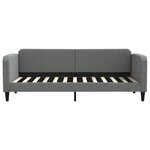 vidaXL Lit de jour avec lit gigogne gris foncé 80x200 cm tissu
