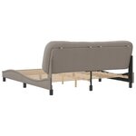 vidaXL Cadre de lit avec tête de lit Taupe 180x200 cm Tissu
