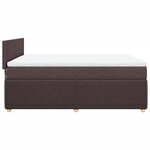 vidaXL Sommier à lattes de lit avec matelas Marron foncé 140x190 cm