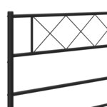vidaXL Cadre de lit métal avec tête de lit/pied de lit noir 160x200 cm