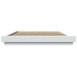 vidaXL Cadre de lit blanc 160x200 cm bois d'ingénierie
