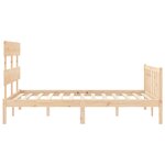 vidaXL Cadre de lit avec tête de lit 140x190 cm bois massif