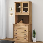 vidaXL Buffet haut VIGO 80x40x176 cm bois massif de pin