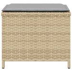 vidaXL Tabourets de jardin et coussins lot de 4 mélange beige rotin
