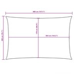 vidaXL Voile de parasol Tissu Oxford rectangulaire 2x4 m marron
