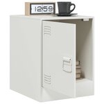 vidaXL Tables de chevet 2 Pièces blanc 34 5x39x44 cm acier