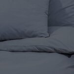 vidaXL Ensemble de housse de couette Anthracite 260x220 cm Coton
