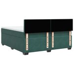 vidaXL Sommier à lattes de lit et matelas Vert foncé 180x200cm Velours