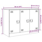 vidaXL Buffet vert olive 99x39x73 cm acier
