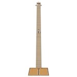 vidaXL Douche de jardin Beige 60x80x214 cm Poly Rattan