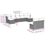 vidaXL Salon de jardin 9 Pièces avec coussins gris résine tressée