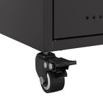 vidaXL Table de chevet noir 36x39x43 5 cm acier