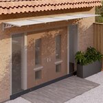vidaXL Auvent de porte Gris et transparent 396x90 cm Polycarbonate