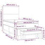 vidaXL Sommier à lattes de lit avec matelas Bleu 100x200 cm Tissu