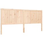 vidaXL Cadre de lit avec tête de lit 200x200 cm bois massif