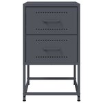 vidaXL Table de chevet anthracite 36x39x60 5 cm acier