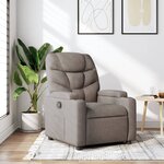 vidaXL Fauteuil inclinable Taupe Tissu