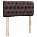 vidaXL Sommier à lattes de lit avec matelas Marron foncé 100x200 cm
