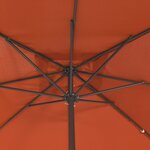 Parasol de jardin carré vidaXL 295x245 cm Terracotta