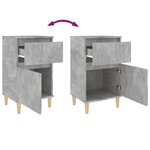 vidaXL Table de chevet gris béton 40x35x70 cm
