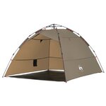 vidaXL Tente de pêche 4 personnes vert olive libération rapide