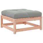 vidaXL Repose-pied de jardin avec coussin bois massif douglas