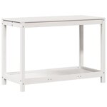 vidaXL Table de rempotage avec étagère 108x50x75 cm bois massif de pin